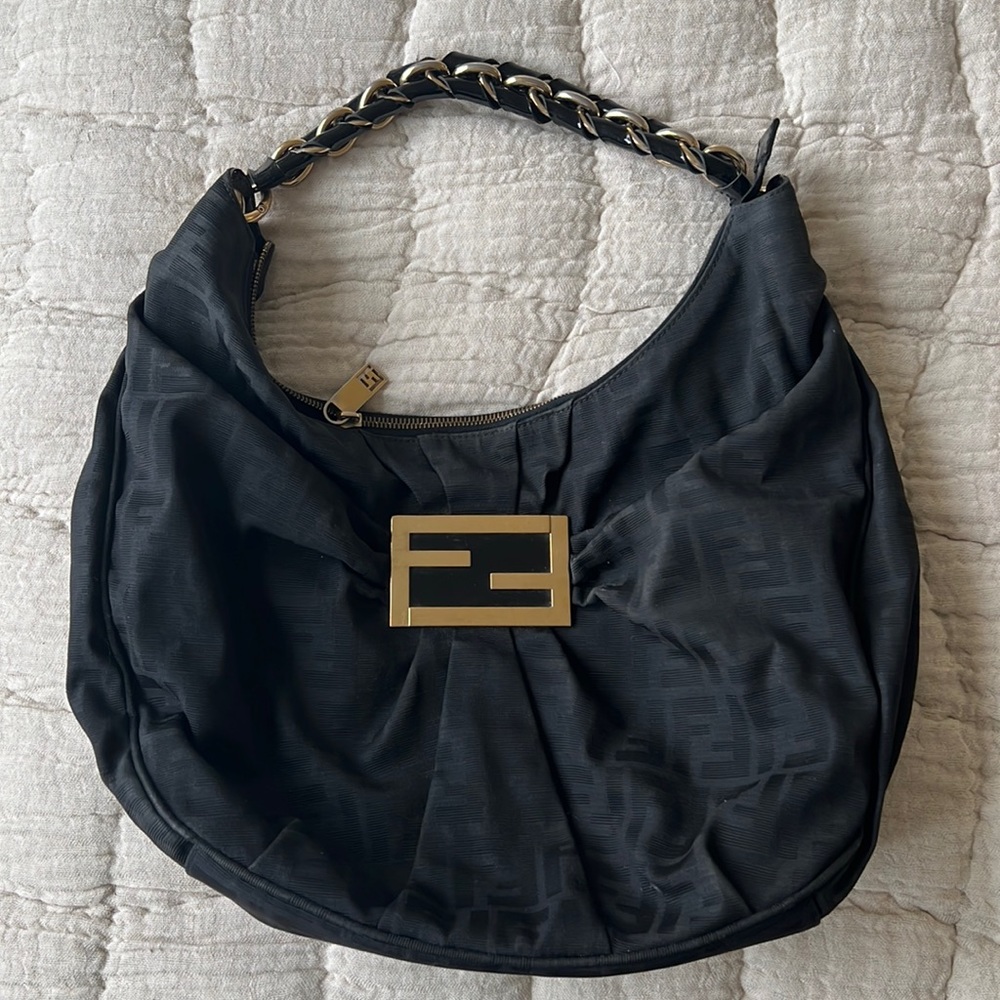 Fendi Zucca Print Mia Hobo